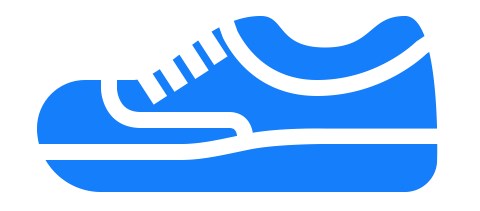Ikona modré běžecké boty